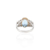 18K Gold Oval Cut Aquamarine Diamond Solitaire Ring Thumbnail