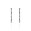 18K Gold Pink Sapphire Diamond Cocktail Earrings Thumbnail