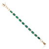18K Gold Octagon Emerald Diamond Tennis Bracelet Thumbnail