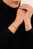 5.75 CTW Forest Green Emerald and Diamond Tennis Bracelet in 14k Gold Thumbnail