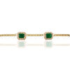 14K Gold Octagon 6.2 Ct Emerald & Diamond Halo Vintage Necklace Thumbnail