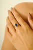 18K Gold Pear Cut Blue Sapphire Solitaire Birthstone Ring Thumbnail