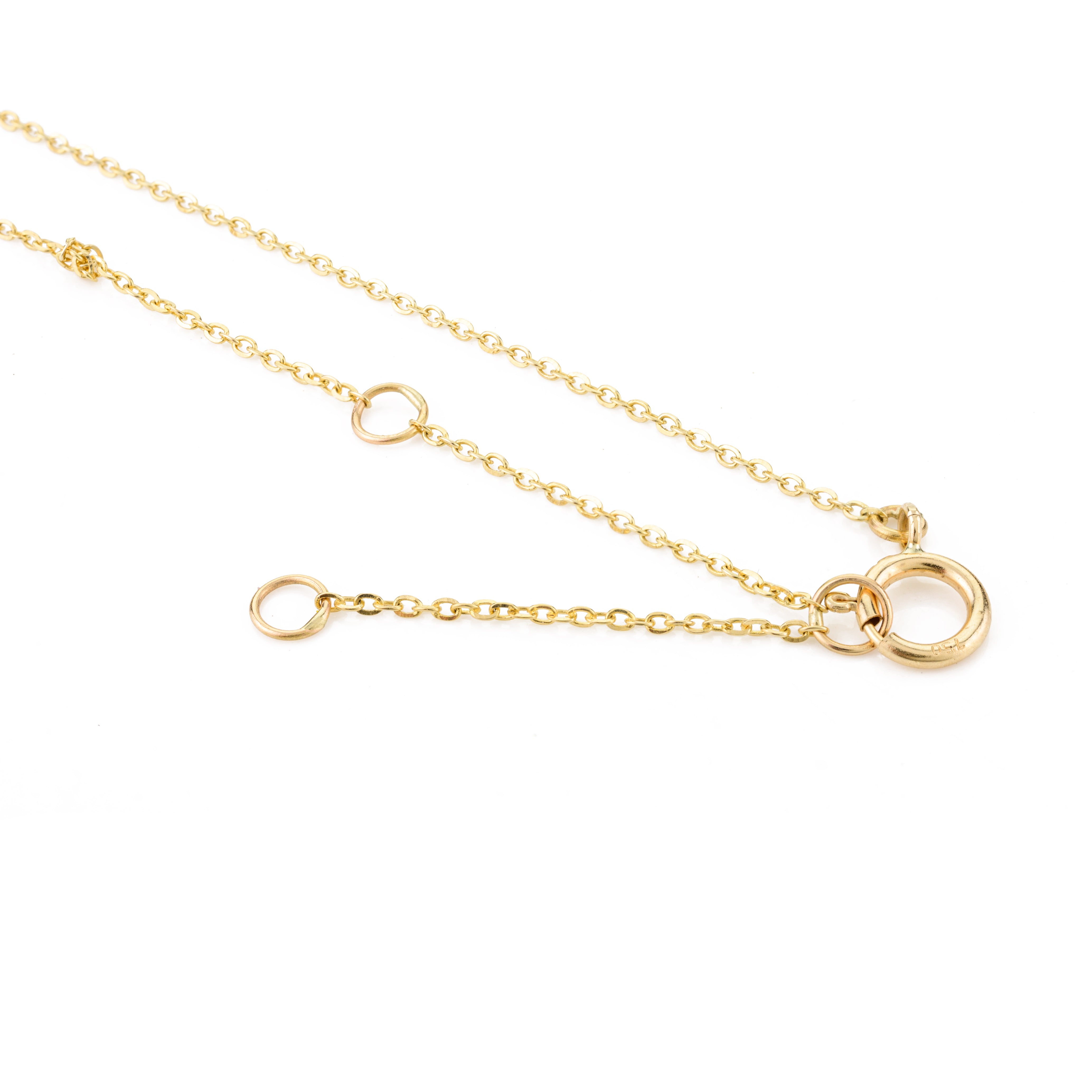 18K Yellow Gold Marquise Drop Necklace