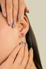 14K Gold Marquise Cut Ruby & Diamond Dainty Stud Earrings Thumbnail