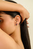 14K Gold Modern Sapphire & Diamond Stud Earrings Thumbnail