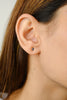 14K Gold Marquise Cut Tiny Stud Earrings Thumbnail