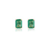 18K Solid Gold Emerald Gemstone Stud Thumbnail
