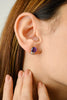 14K Gold Amethyst Stud Earrings Thumbnail