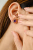 14K Gold Amethyst Stud Earrings Thumbnail
