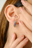 14K Gold Huggie Hoops Blue Sapphire Earrings Thumbnail