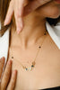 14K Gold Black Onyx & Diamond Art Deco Statement Necklace Thumbnail