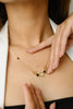 14K Gold Black Onyx & Diamond Art Deco Statement Necklace Thumbnail