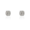 18K Gold Diamond Cluster Earrings Thumbnail