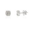 18K Gold Diamond Cluster Earrings Thumbnail