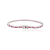 Gold Ruby Diamond Tennis Bracelet Thumbnail