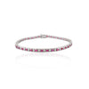 18K Gold Ruby Diamond Tennis Bracelet Thumbnail