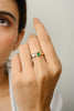 18K Gold Two Toned Emerald & Diamond Ring Thumbnail