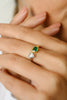 18K Gold Two Toned Emerald & Diamond Ring Thumbnail