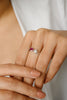 18K Gold Heart Diamond & Oval Ruby Toi et Moi Ring Thumbnail