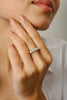 18K Gold Five Heart Diamond Wedding Ring Thumbnail