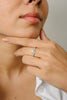 18K Gold Heart Shaped Diamond Chevron Ring Thumbnail