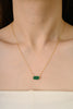 14K Prong Set 2.41 Ct Emerald East West Necklace Thumbnail