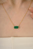 14K Prong Set 2.41 Ct Emerald East West Necklace Thumbnail