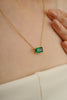 14K Prong Set 2.41 Ct Emerald East West Necklace Thumbnail