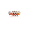 18K White Gold Multi Sapphire Eternity Band Thumbnail