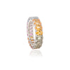 18K Gold 6.54 CTW Multi Sapphire Eternity Band Ring Thumbnail