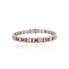 18K Gold Multi Sapphire Tennis Bracelet Thumbnail