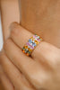 Multi Sapphire Diamond Wide Band Ring Thumbnail