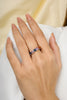18K Pear Cut Unique Multi Sapphire Ring Thumbnail