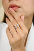 14K Gold Multi Sapphire & Diamond Ring Thumbnail