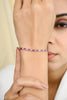 Gold Ruby Diamond Tennis Bracelet Thumbnail