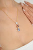 18K Yellow Gold Multi Gemstone Pendant Necklace Thumbnail