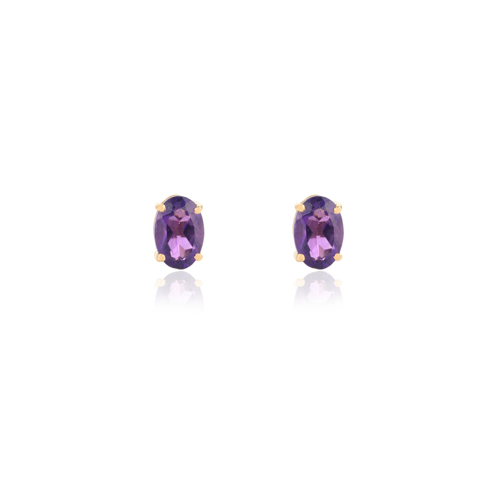 18K Gold Amethyst Combo Jewelry Set Image