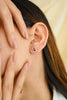 14K Ruby Halo Diamond Stud Earrings Thumbnail