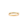 18K Solid Yellow Gold Emerald Diamond Band Ring Thumbnail