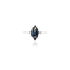 14K Solid White Gold Marquise Sapphire Ring Thumbnail