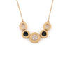 14K Gold Black Onyx & Diamond Art Deco Statement Necklace Thumbnail