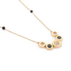14K Gold Black Onyx & Diamond Art Deco Statement Necklace Thumbnail