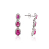 14K Ruby Diamond Dangling Earrings Thumbnail