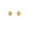 18K Gold Yellow Sapphire Oval Studs Thumbnail