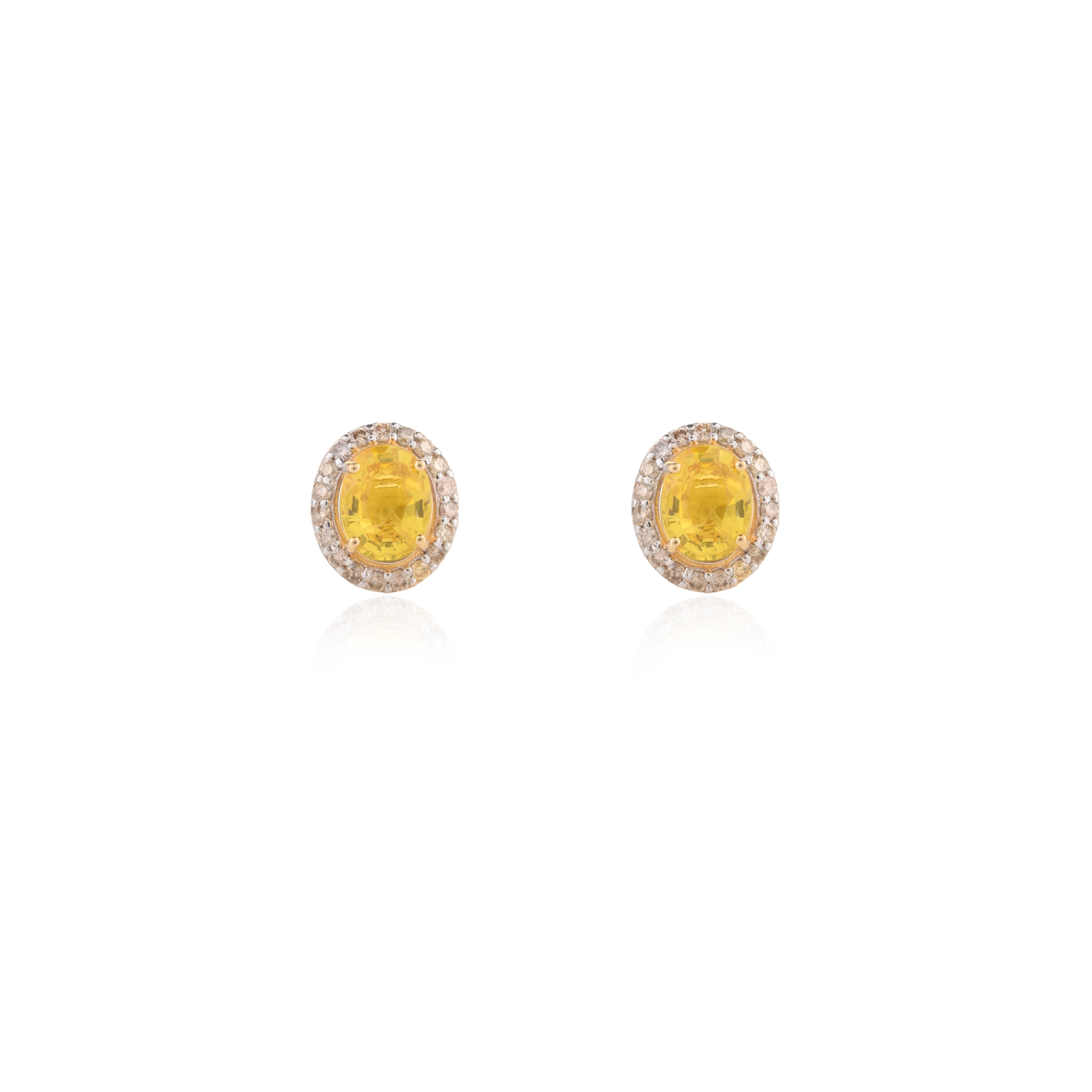 18K Gold Yellow Sapphire Combo Jewelry Set