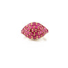 18K Solid Yellow Gold Ruby Cluster Ring Thumbnail