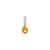 White Gold Yellow Sapphire Combo Jewelry Set Thumbnail