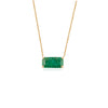 14K Prong Set 2.41 Ct Emerald East West Necklace Thumbnail