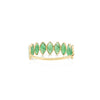 Stackable 18K Emerald Half Eternity Band Ring Thumbnail