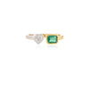 18K Gold Two Toned Emerald & Diamond Ring Thumbnail